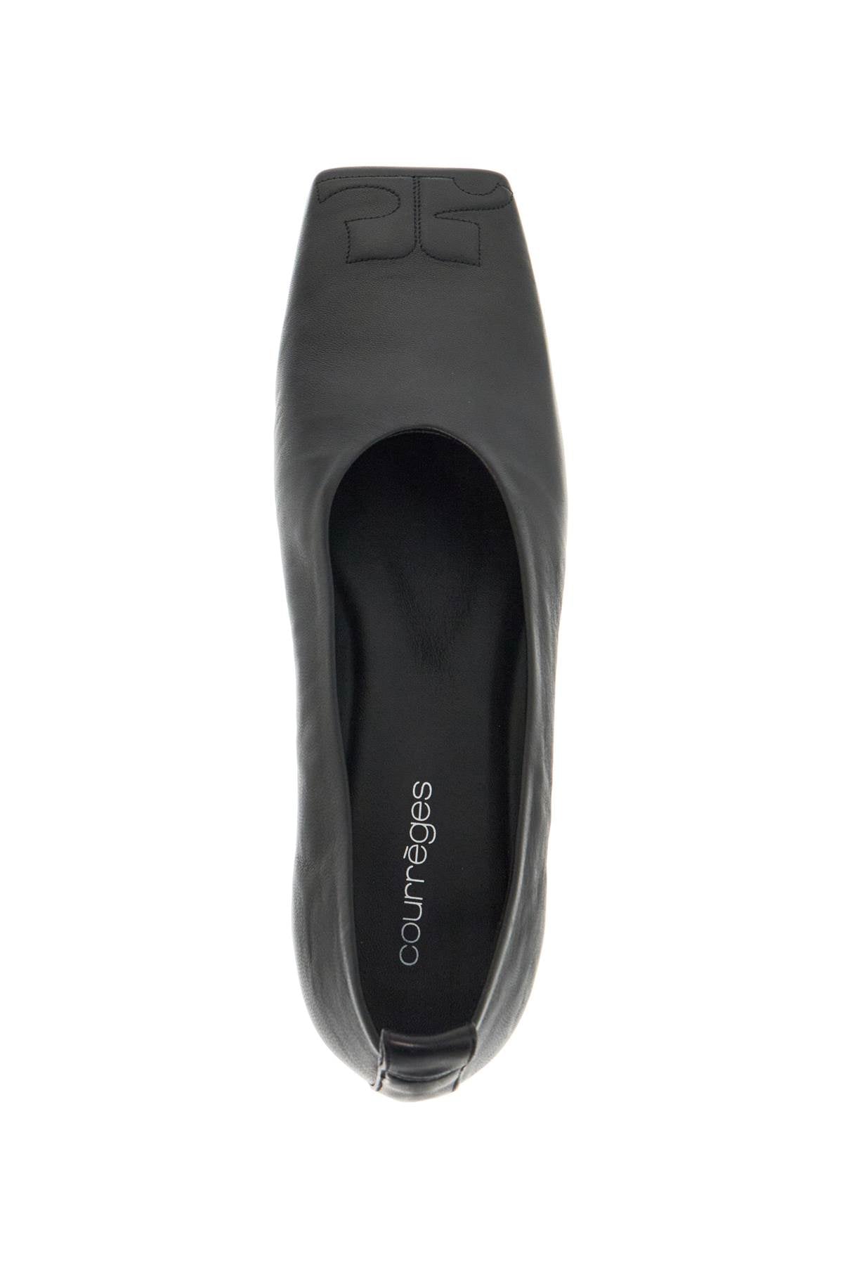 COURREGES レディース バレエフラット ブラック