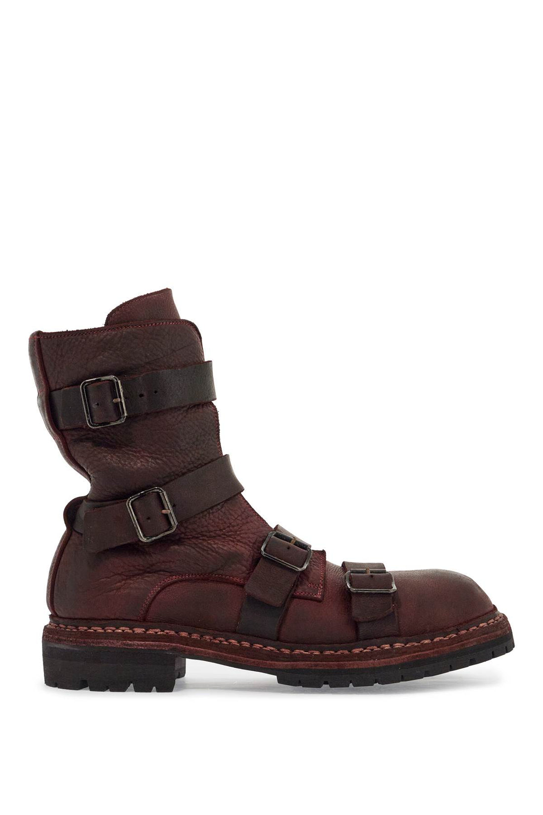 GUIDI メンズ ウィンターブーツ レッド
